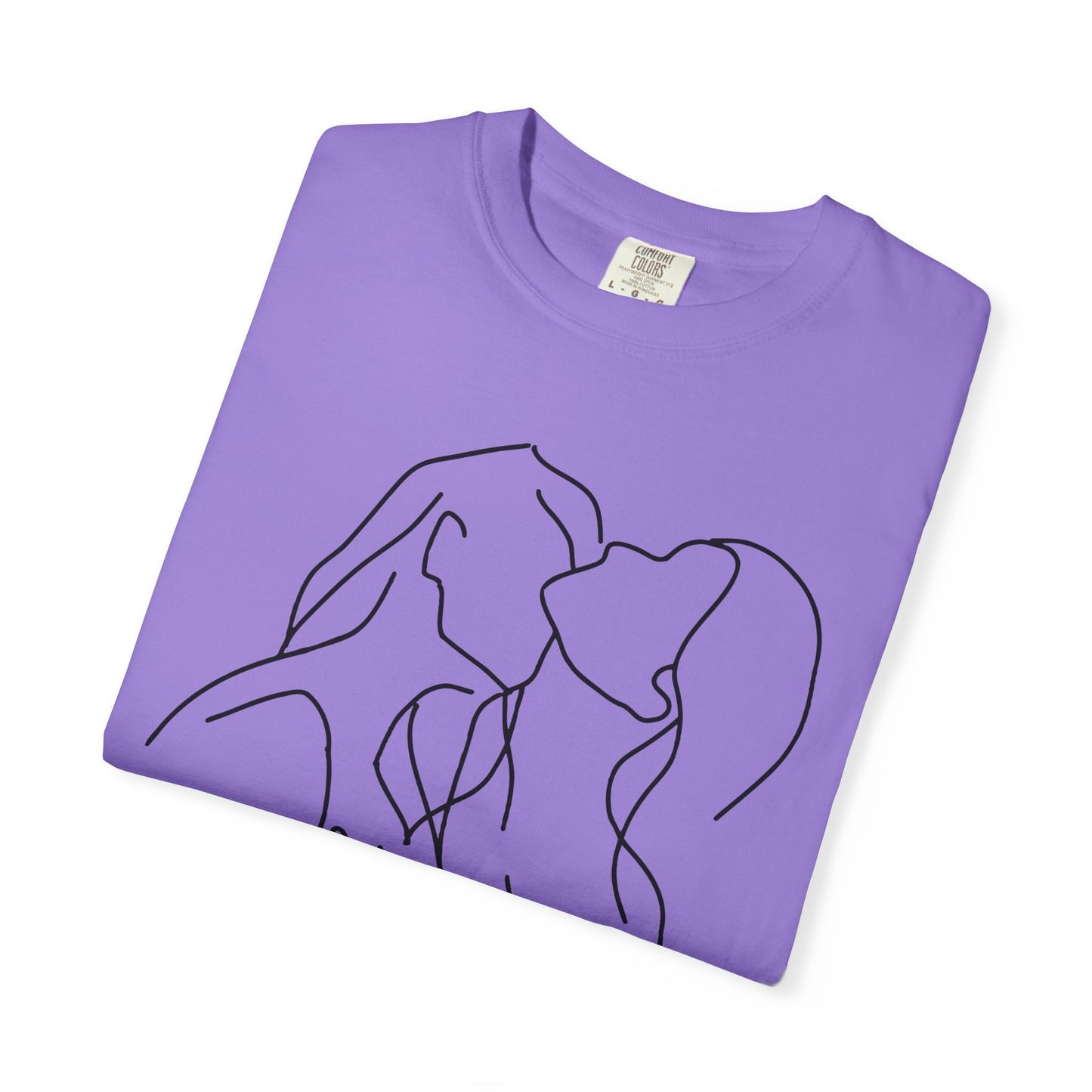 Lesbian Minimal Line art for Women Line Art Kiss shirt Kiss Women T-shirt for women