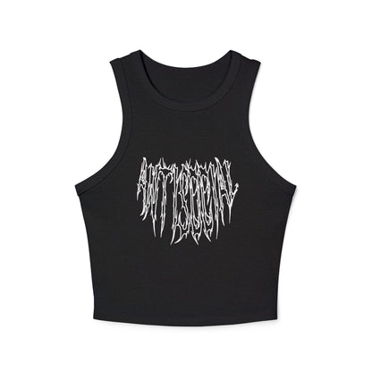 Anti Social Outline Classic Women's Racer Tank Top