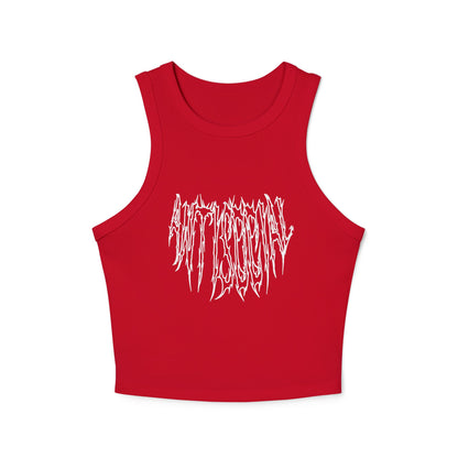 Anti Social Outline Classic Women's Racer Tank Top