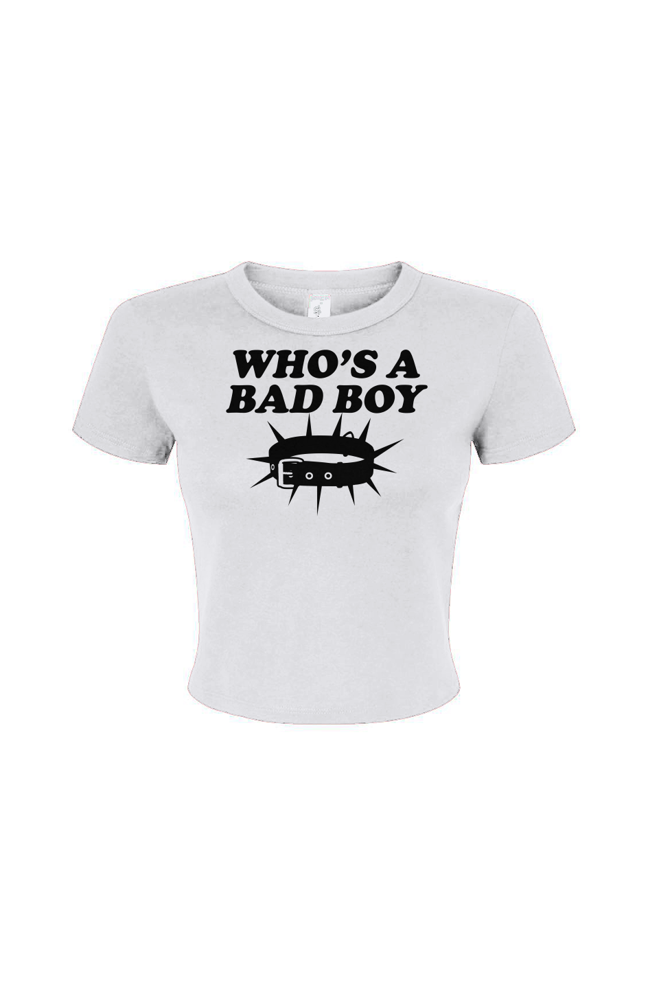 Whos a Bad Boy Women's Micro Rib Baby Tee