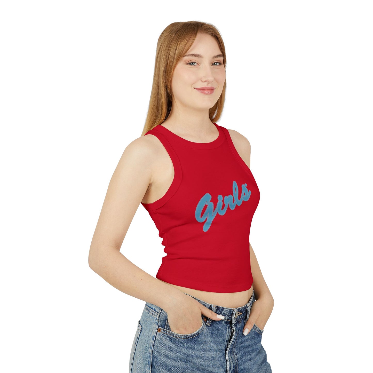 Girls in Blue Women's Racer Tank Top